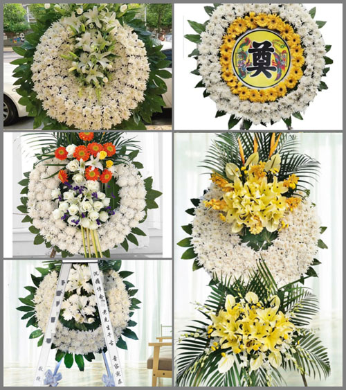 湖北黄冈市罗田县河铺镇蛇家山村花圈速递
